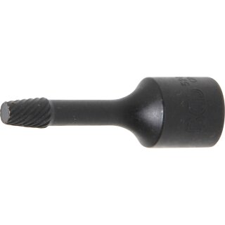 BGS technic Spezial-Steckschlüssel-Einsatz / Schraubenausdreher | Antrieb Innenvierkant 10 mm (3/8") | SW 6 mm