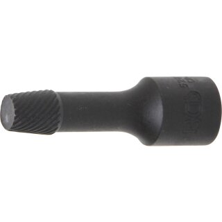 BGS technic Spezial-Steckschlüssel-Einsatz / Schraubenausdreher | Antrieb Innenvierkant 10 mm (3/8") | SW 10 mm