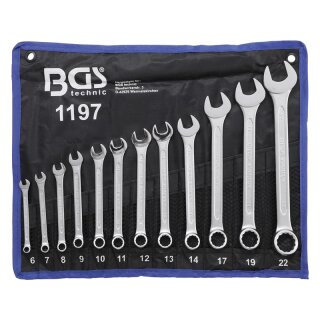 BGS technic Maul-Ringschlüssel-Satz | SW 6 - 22 mm | 12-tlg.