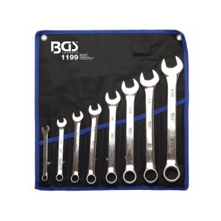 BGS technic Maul-Ringschlüssel-Satz | Zollgrößen | SW 1/8" - 9/16" Withworth | 8-tlg.