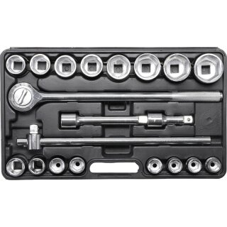 Kraftmann Steckschlüssel-Satz | Antrieb 20 mm (3/4") | SW 19 - 50 mm | 20-tlg.