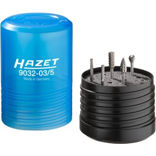 HAZET Hartmetall Frässtift-Satz, 3 mm, 5-teilig 9032-03/5 | Anzahl Werkzeuge: 5