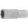 BGS technic Steckschlüssel-Einsatz Sechskant, tief | Antrieb Innenvierkant 12,5 mm (1/2") | SW 20 mm