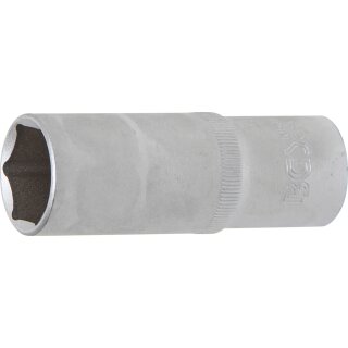 BGS technic Steckschlüssel-Einsatz Sechskant, tief | Antrieb Innenvierkant 12,5 mm (1/2") | SW 21 mm