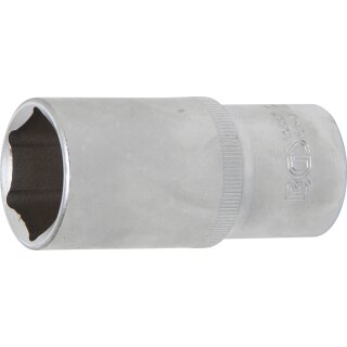BGS technic Steckschlüssel-Einsatz Sechskant, tief | Antrieb Innenvierkant 12,5 mm (1/2") | SW 27 mm
