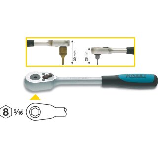 HAZET Umschaltknarre für Bits 2264-1 | Sechskant8 mm (5/16 Zoll)