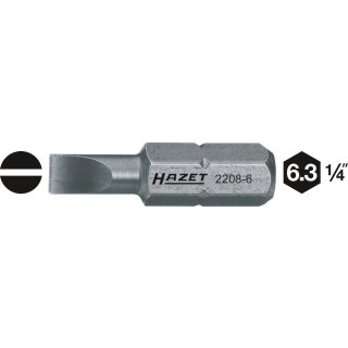 HAZET Bit 2208-6 | Sechskant6,3 (1/4 Zoll) | Schlitz Profil