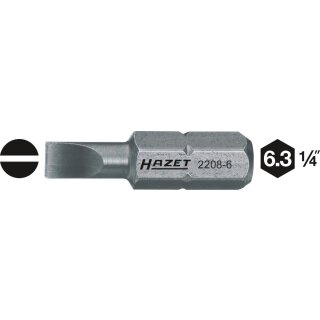 HAZET Bit 2208-9 | Sechskant6,3 (1/4 Zoll) | Schlitz Profil