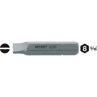 HAZET Bit 2210-14 | Sechskant8 (5/16 Zoll) | Schlitz Profil