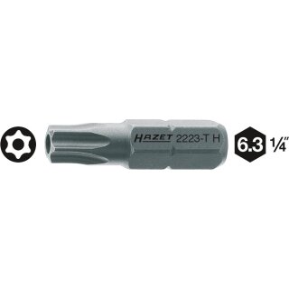 HAZET Bit 2223-T9H | Sechskant6,3 (1/4 Zoll) | Tamper Resistant TORX® Profil