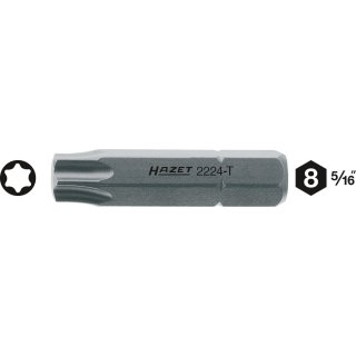 HAZET Bit 2224-T25 | Sechskant8 (5/16 Zoll) | Innen TORX® Profil