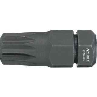 HAZET Bit 2597-03 | Sechskant8 (5/16 Zoll) | Innen Vielzahn Profil XZN