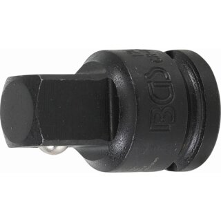 BGS technic Kraft-Steckschlüssel-Adapter | Innenvierkant 10 mm (3/8") - Außenvierkant 12,5 mm (1/2")