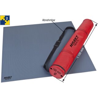 HAZET Stand-Isoliermatte 196VDE-8/2 | Anzahl Werkzeuge: 2