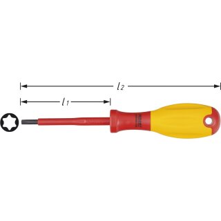 HAZET Elektriker-Schraubendreher VDE 810VDE-T30 | Innen TORX® Profil | 210 mm