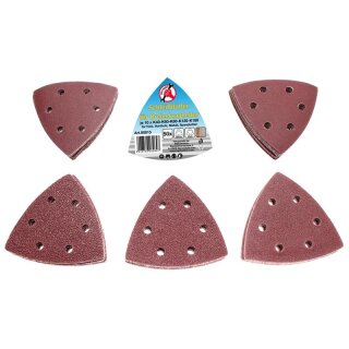 Kraftmann Schleifblatt-Satz für Dreieckschleifer | 95 x 95 mm | K 40 - 180 | 50-tlg.