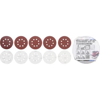 Kraftmann Schleifblatt-Satz für Exzenterschleifer | Ø 125 mm | K 40 - 180 | 25-tlg.