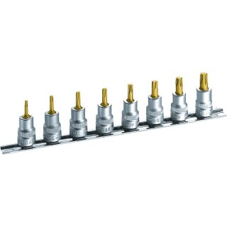 HAZET Steckschlüssel-Satz 8802T/8H | Vierkant10 mm (3/8 Zoll) | Innen TORX® Profil | Anzahl Werkzeuge: 8 | T?15  T?50