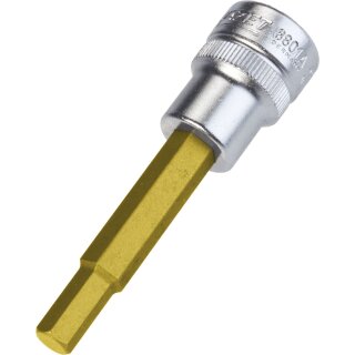HAZET Schraubendreher-Steckschlüsseleinsatz 8801A-1/4 | Vierkant10 mm (3/8 Zoll) | Innen-Sechskant Profil | 70 mm