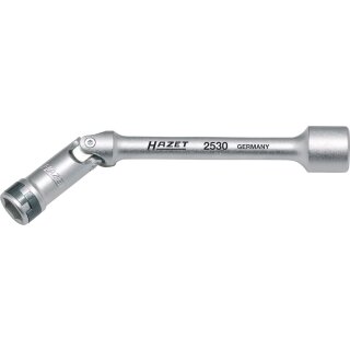 HAZET Glühkerzen-Steckschlüssel 2530 | Vierkant10 mm (3/8 Zoll) | Außen-Sechskant-Tractionsprofil | 10