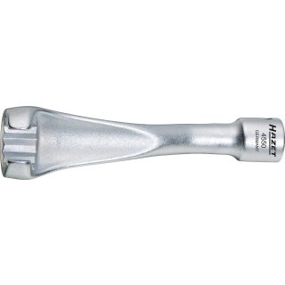 HAZET Einspritzleitungs-Schlüssel 4550 | Vierkant10 mm (3/8 Zoll) | Außen-Doppel-Sechskant Profil | 17