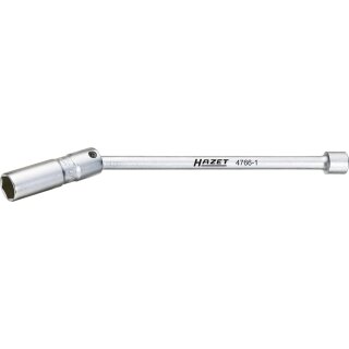 HAZET Zündkerzen-Schlüssel 4766-1 | Vierkant10 mm (3/8 Zoll) | Außen-Sechskant Profil | 16