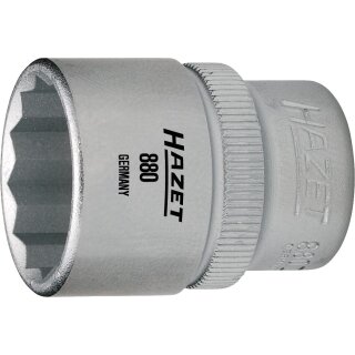 HAZET Steckschlüssel-Einsatz (Doppel-6kt.) 880A-5/16 | Vierkant10 mm (3/8 Zoll) | Außen-Doppel-Sechskant-Tractionsprofil