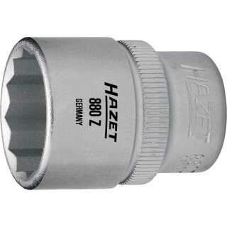 HAZET Steckschlüssel-Einsatz (Doppel-6kt.) 880AZ-3/8 | Vierkant10 mm (3/8 Zoll) | Außen-Doppel-Sechskant-Tractionsprofil