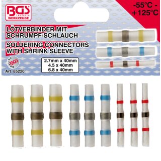 BGS technic Lötverbinder-Satz | mit Schrumpfschlauch | 9-tlg.