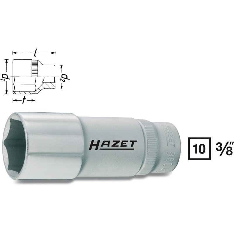 ISO 2725 Z Steckschlüsseleinsatz 6-kant 1/4"  HAZET DIN 3124
