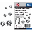 Kraftmann Muttern-Sortiment | selbstsichernd | metrisch | M4 - M12 | 53-tlg.