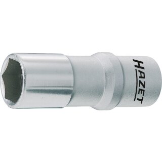 HAZET Zündkerzen-Steckschlüssel-Einsatz 880AMGT | Vierkant10 mm (3/8 Zoll) | Außen-Sechskant Profil | 16