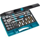 HAZET Steckschlüssel-Satz 885N | Vierkant10 mm (3/8 Zoll) | Außen-Sechskant-Tractionsprofil, Innen-Sechskant Profil, Kreuzschlitz Profil PH, Schlitz Profil | Anzahl Werkzeuge: 32