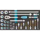 HAZET Steckschlüssel-Satz 885N | Vierkant10 mm (3/8 Zoll) | Außen-Sechskant-Tractionsprofil, Innen-Sechskant Profil, Kreuzschlitz Profil PH, Schlitz Profil | Anzahl Werkzeuge: 32
