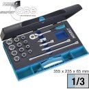 HAZET Steckschlüssel-Satz 880/17 | Vierkant10 mm (3/8 Zoll) | Außen-Sechskant-Tractionsprofil | Anzahl Werkzeuge: 17