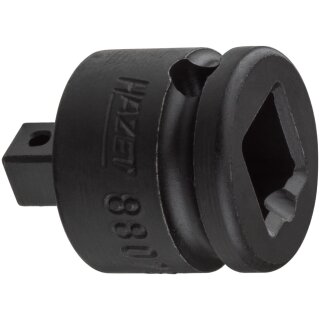 HAZET Reduzierstück 8807S | Vierkant10 mm (3/8 Zoll) | Vierkant 6,3 mm (1/4 Zoll)