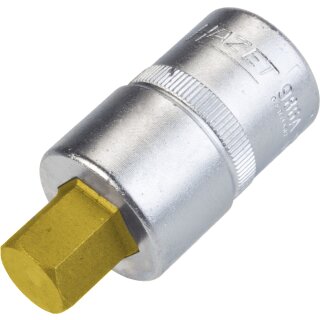 HAZET Schraubendreher-Steckschlüsseleinsatz 986A-1/2 | Vierkant12,5 mm (1/2 Zoll) | Innen-Sechskant Profil | 52 mm