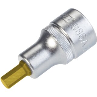 HAZET Schraubendreher-Steckschlüsseleinsatz 986A-1/4 | Vierkant12,5 mm (1/2 Zoll) | Innen-Sechskant Profil | 52 mm