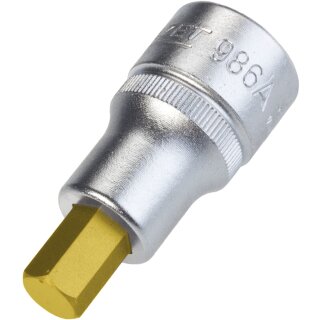 HAZET Schraubendreher-Steckschlüsseleinsatz 986A-3/8 | Vierkant12,5 mm (1/2 Zoll) | Innen-Sechskant Profil | 52 mm