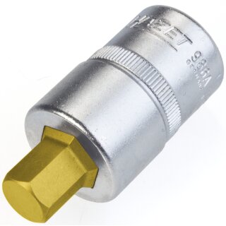 HAZET Schraubendreher-Steckschlüsseleinsatz 986A-7/16 | Vierkant12,5 mm (1/2 Zoll) | Innen-Sechskant Profil | 52 mm