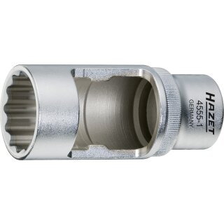 HAZET Einspritzdüsen-Werkzeug 4555-1 | Vierkant12,5 mm (1/2 Zoll) | Außen-Doppel-Sechskant Profil | 27