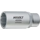 HAZET Einspritzdüsen-Werkzeug 4555N | Vierkant12,5 mm (1/2 Zoll) | Außen-Doppel-Sechskant Profil | 27