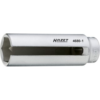 HAZET Lambda-Sonden-Einsatz 4680-1 | Vierkant12,5 mm (1/2 Zoll) | Außen-Sechskant Profil | 22
