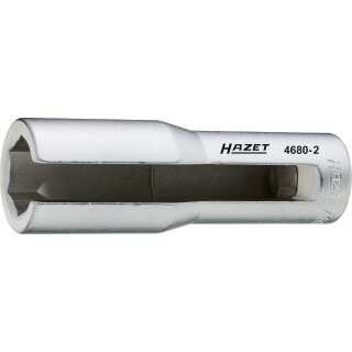HAZET Lambda-Sonden-Einsatz 4680-2 | Vierkant12,5 mm (1/2 Zoll) | Außen-Sechskant Profil | 22