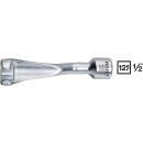 HAZET Einspritzleitungs-Schlüssel 4550-1 | Vierkant12,5 mm (1/2 Zoll) | Außen-Doppel-Sechskant Profil | 17