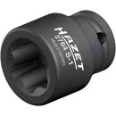 HAZET Schlag-, Maschinenschrauber Steckschlüssel-Einsatz mit Sonderprofil 2784S-1 | Vierkant12,5 mm (1/2 Zoll) | Rillenprofil