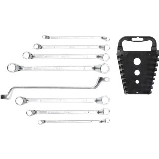 BGS technic Doppel-Ringschlüssel-Satz | gekröpft | SW 6 x 7 - 20 x 22 mm | 8-tlg.
