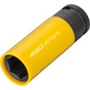 HAZET Schlag-, Maschinenschrauber Steckschlüssel-Einsatz (6kt.) 903SLG-19 | Vierkant12,5 mm (1/2 Zoll) | Außen-Sechskant-Tractionsprofil | 19