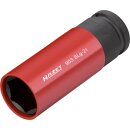 HAZET Schlag-, Maschinenschrauber Steckschlüssel-Einsatz (6kt.) 903SLG-21 | Vierkant12,5 mm (1/2 Zoll) | Außen-Sechskant-Tractionsprofil | 21