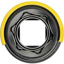 HAZET Kraft-Steckschlüssel-Einsatz (6kt.) 903SLG-19/3 | Vierkant12,5 mm (1/2 Zoll) | Außen-Sechskant-Tractionsprofil | Anzahl Werkzeuge: 3 | 19